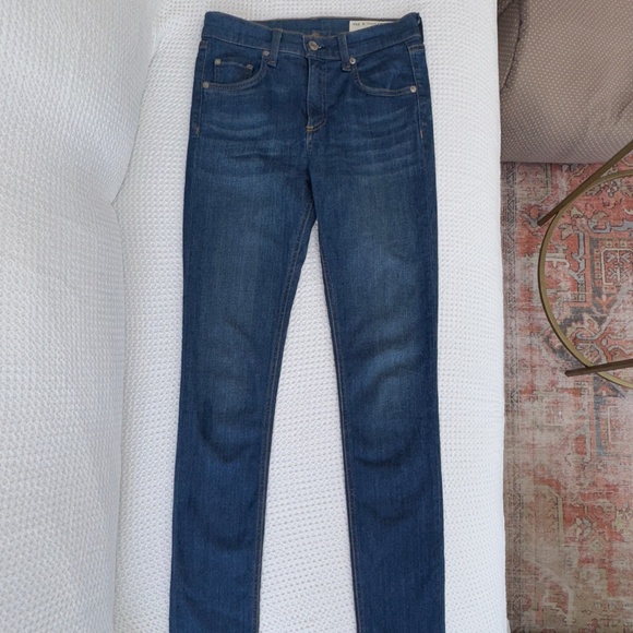 Rag & Bone mid rise skinny ankle jeans in Southwood color - Picture 1 of 6